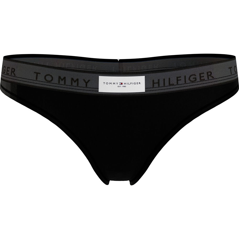 tommy hilfiger established thong noir s femme