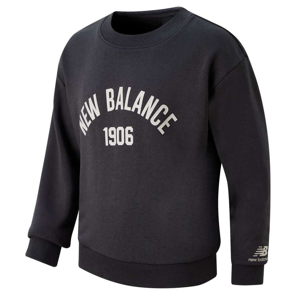 new balance nb essentials varisty sweatshirt noir m garçon
