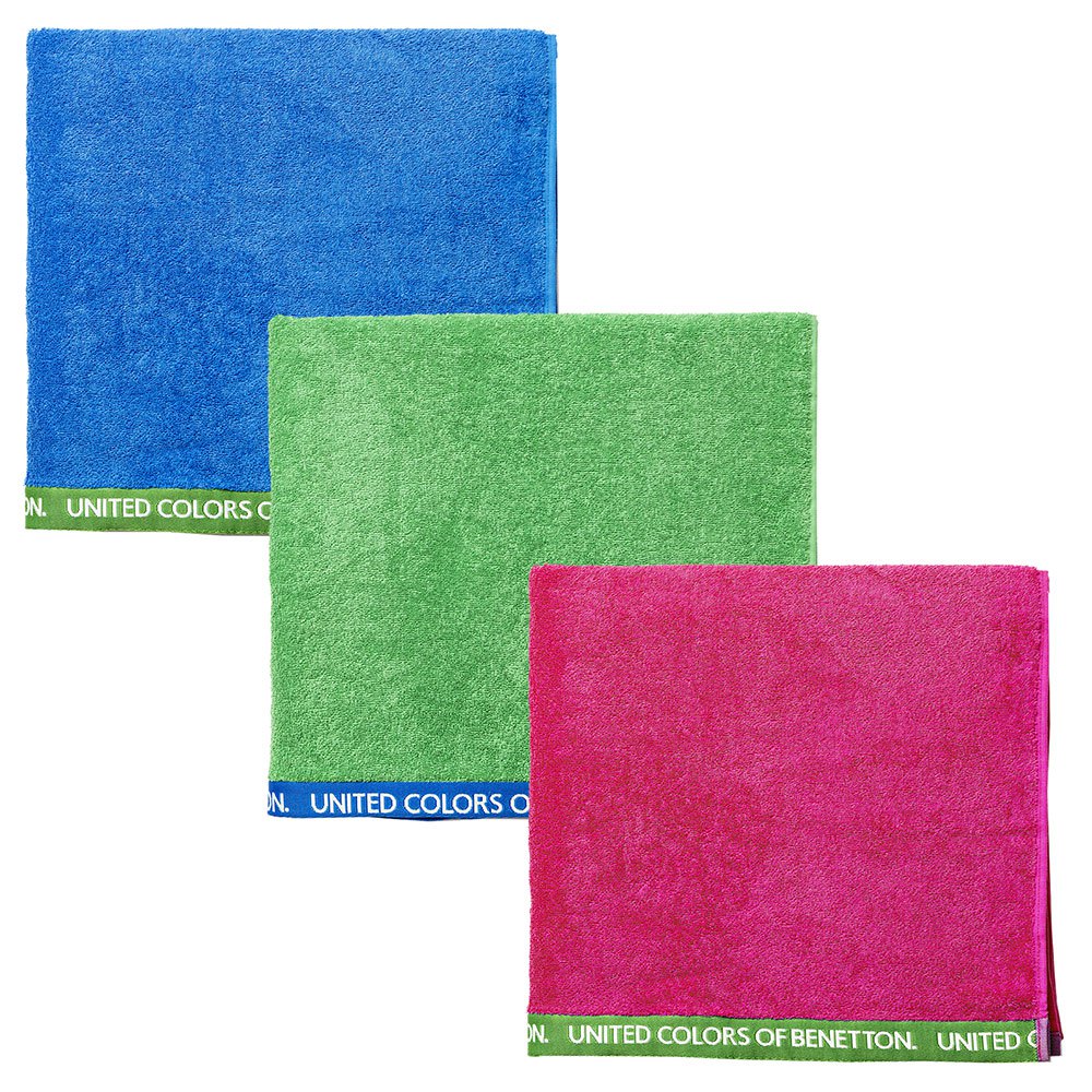 benetton 90x160 cm towel 3 units multicolore  homme