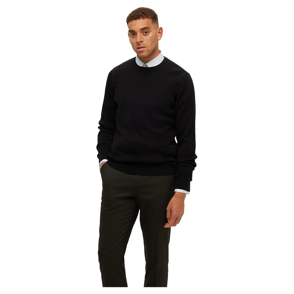 selected berg sweater noir m homme