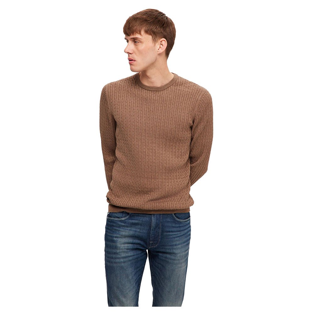 selected berg sweater marron 2xl homme