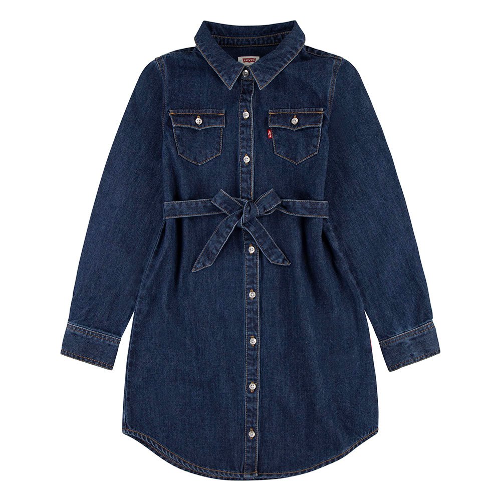 levi´s ® kids western shirt short sleeve short dress bleu 24 months fille