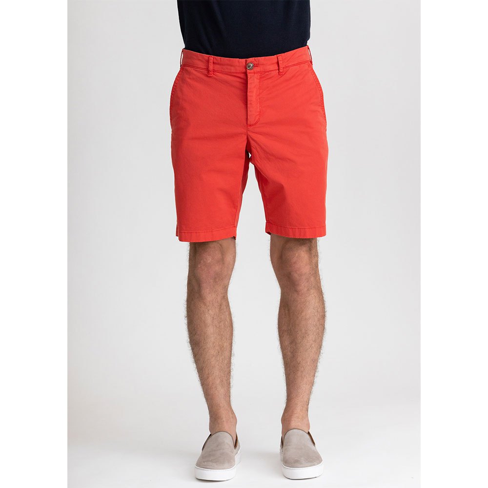 façonnable gd ctn stretch gab shorts orange 50 homme