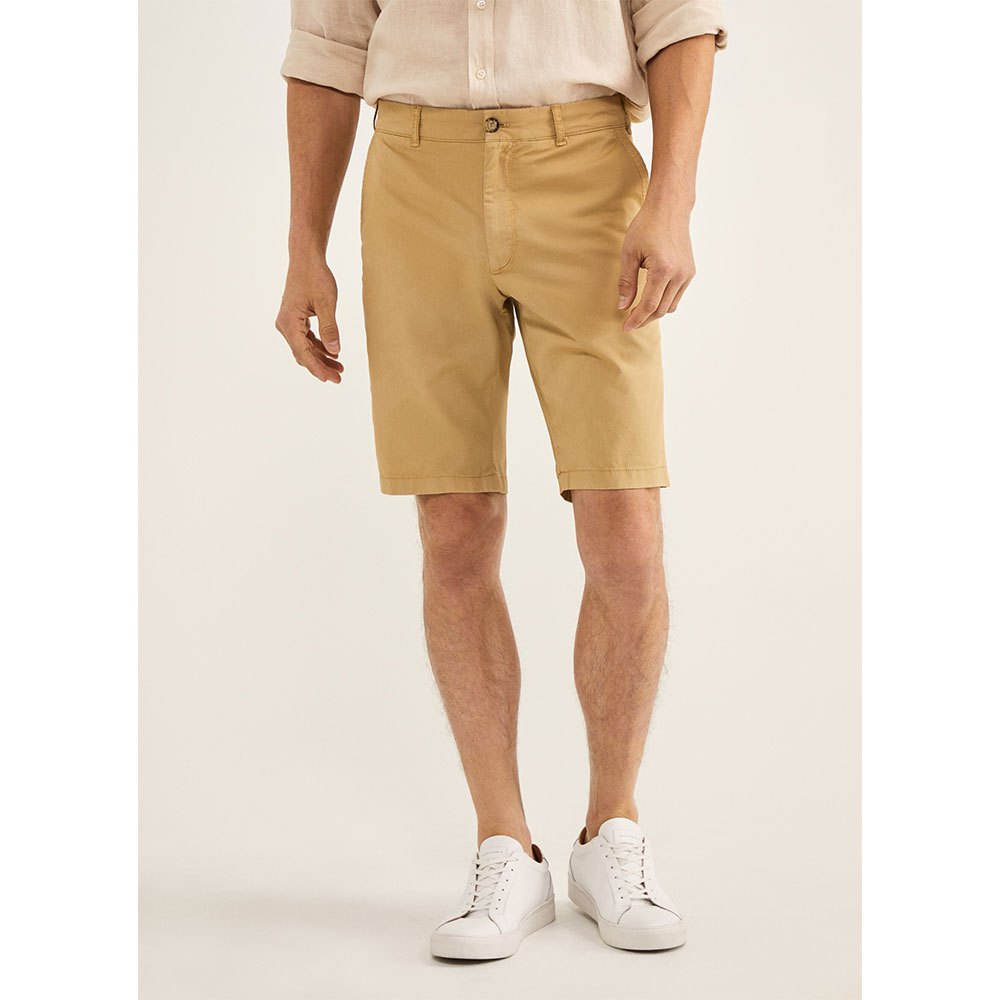 façonnable gd ctn stretch gab shorts beige 50 homme