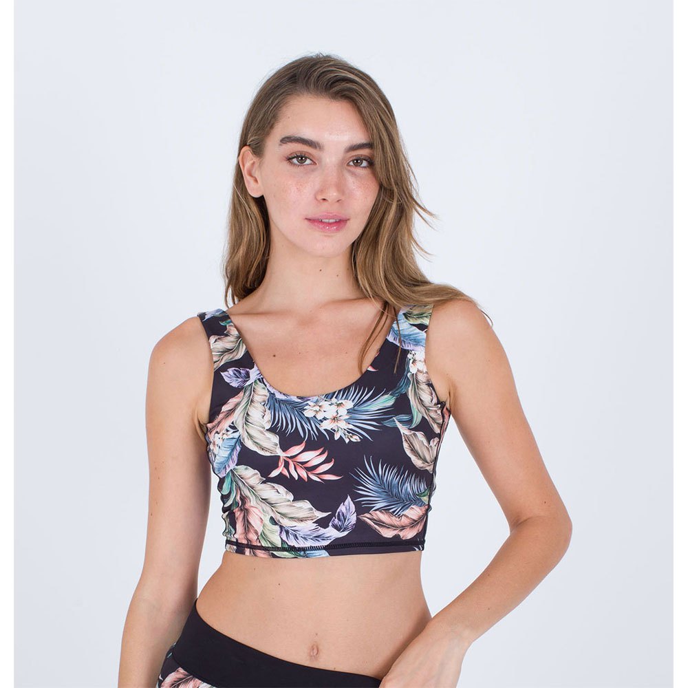 hurley wispy leaves active sports bra multicolore l femme