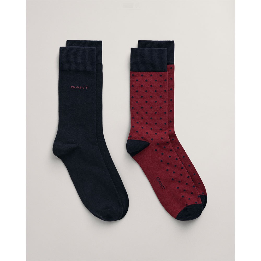 gant dot and solid socks 2 pairs multicolore eu 43-45 homme