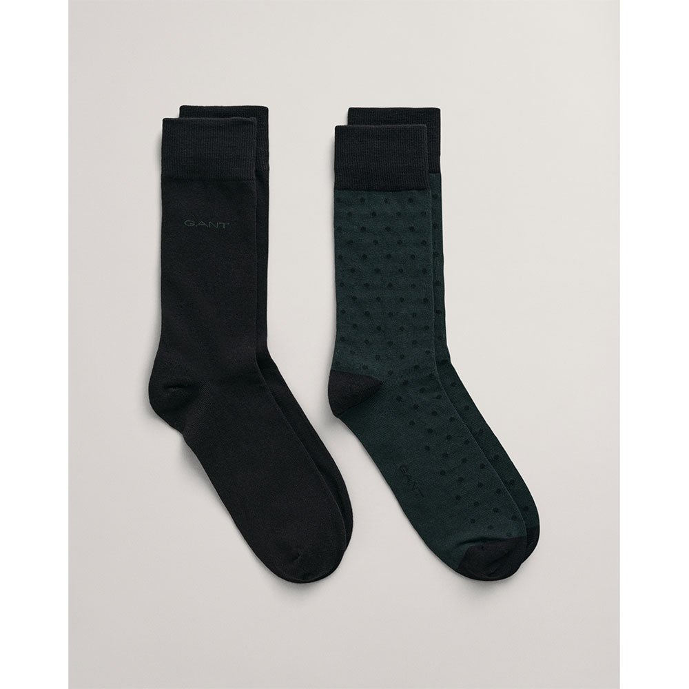 gant dot and solid socks 2 pairs bleu eu 43-45 homme
