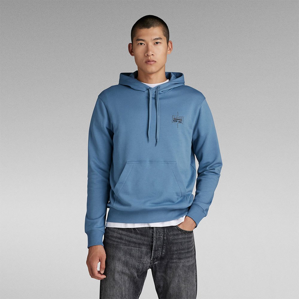 g-star d24800-7809 regular fit hoodie bleu xl homme