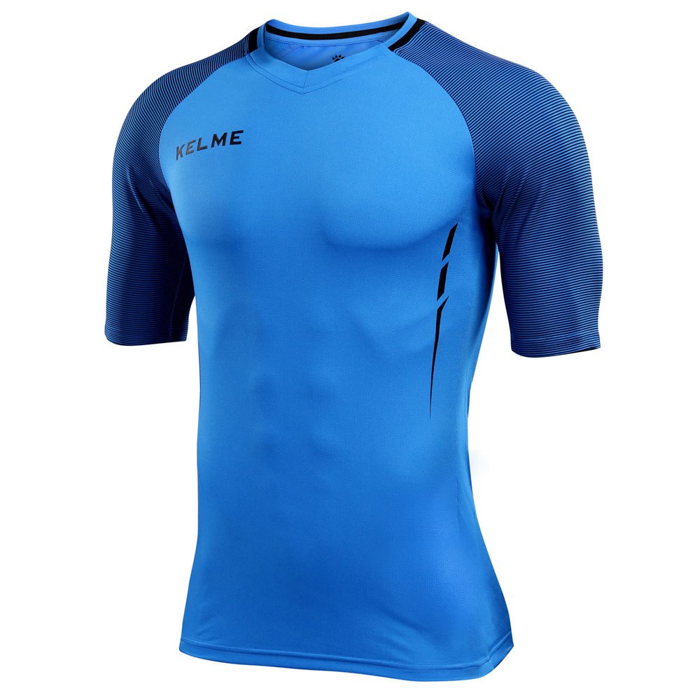 kelme montes short sleeve t-shirt bleu 120 cm garçon