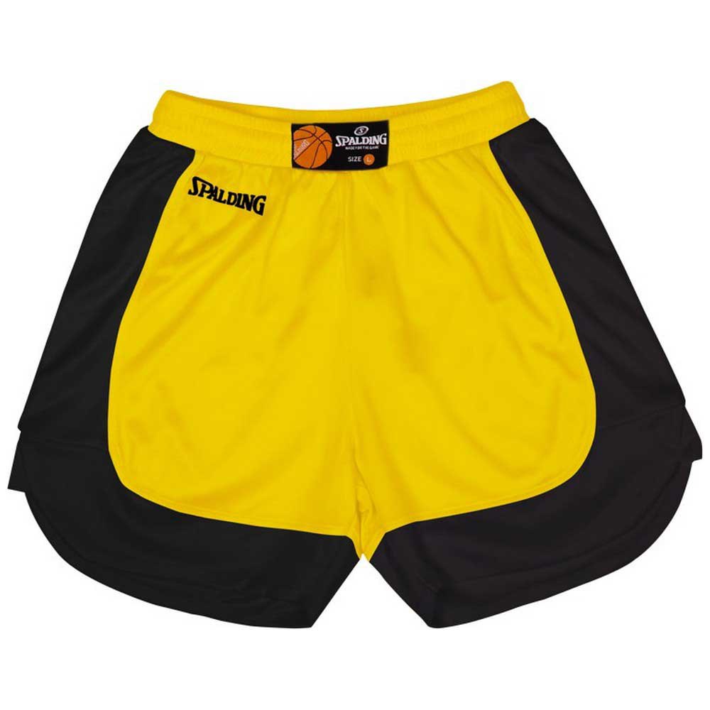 spalding hustle shorts jaune 128 cm garçon