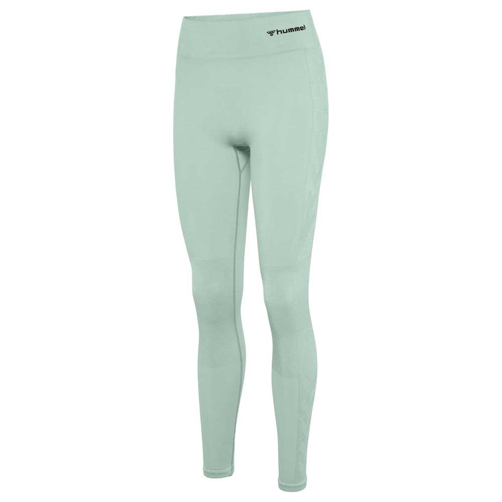hummel cleaa leggings mid waist seamless vert xs femme