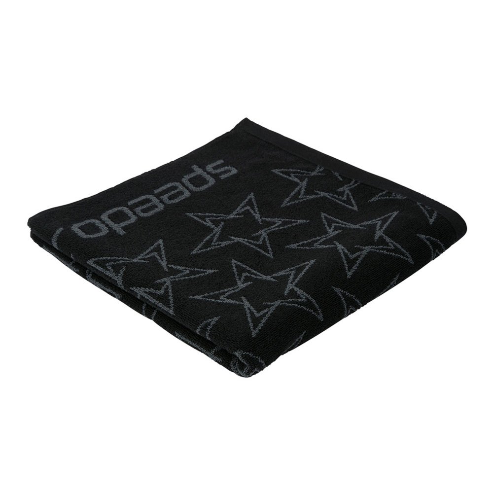 speedo boomstar allover towel noir 70 cm x 140 cm