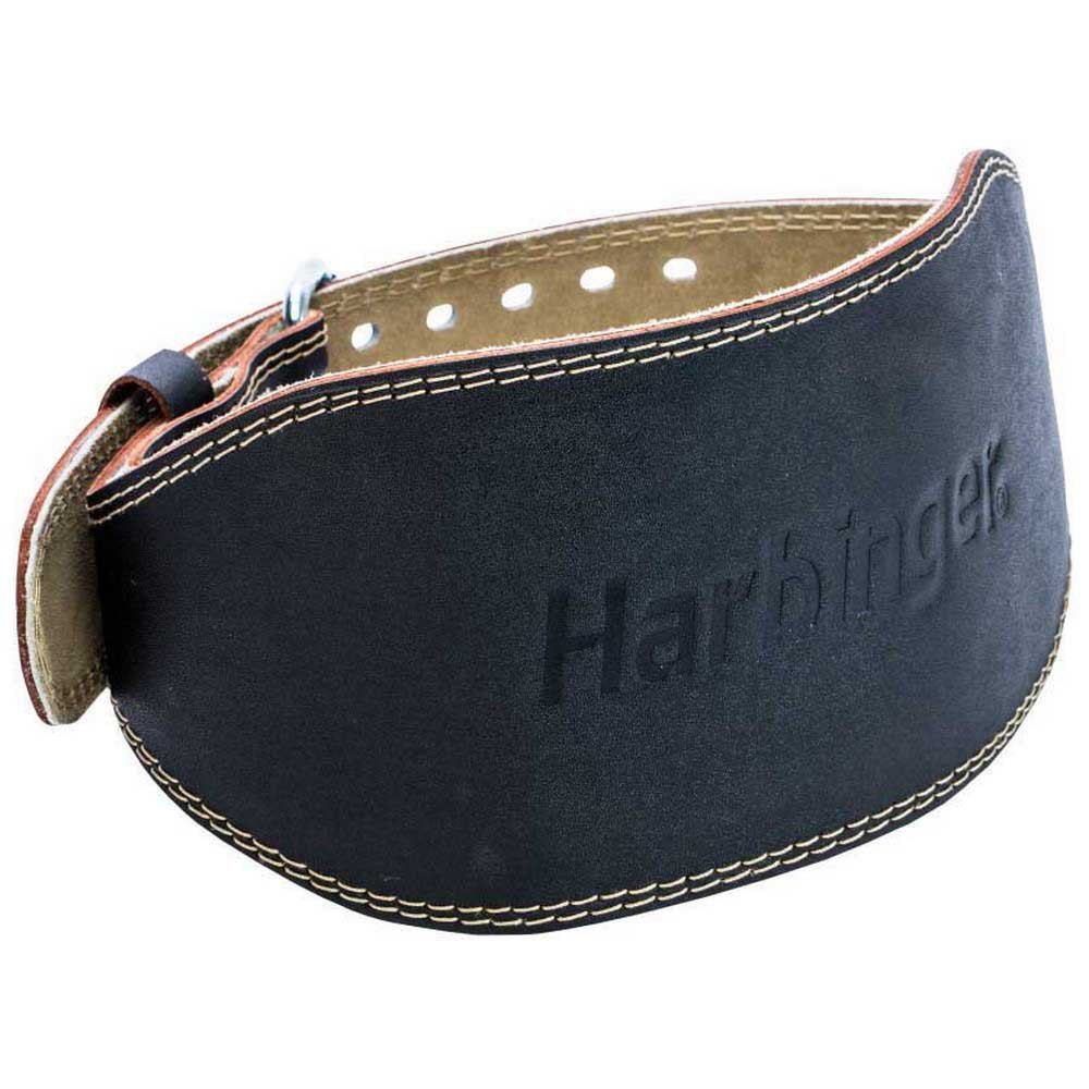 harbinger 6´´ leather weight lifting belt noir 2xl
