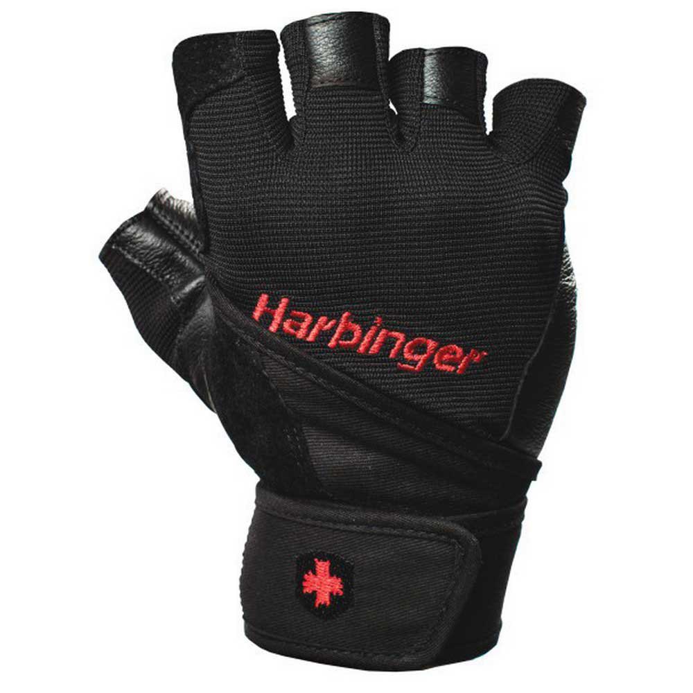 harbinger pro wristwrap short gloves noir s