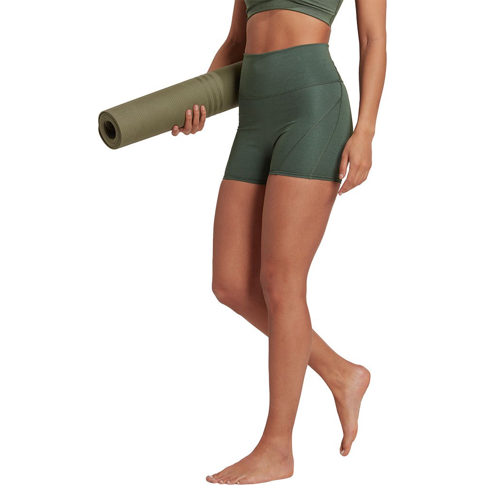 adidas yoga studio luxe fire super-high-waisted short leggings vert l femme
