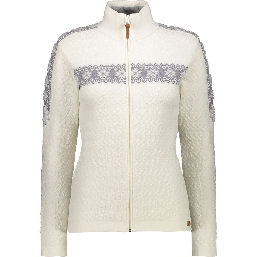 cmp knitted pullover 7h26006 fleece blanc l femme