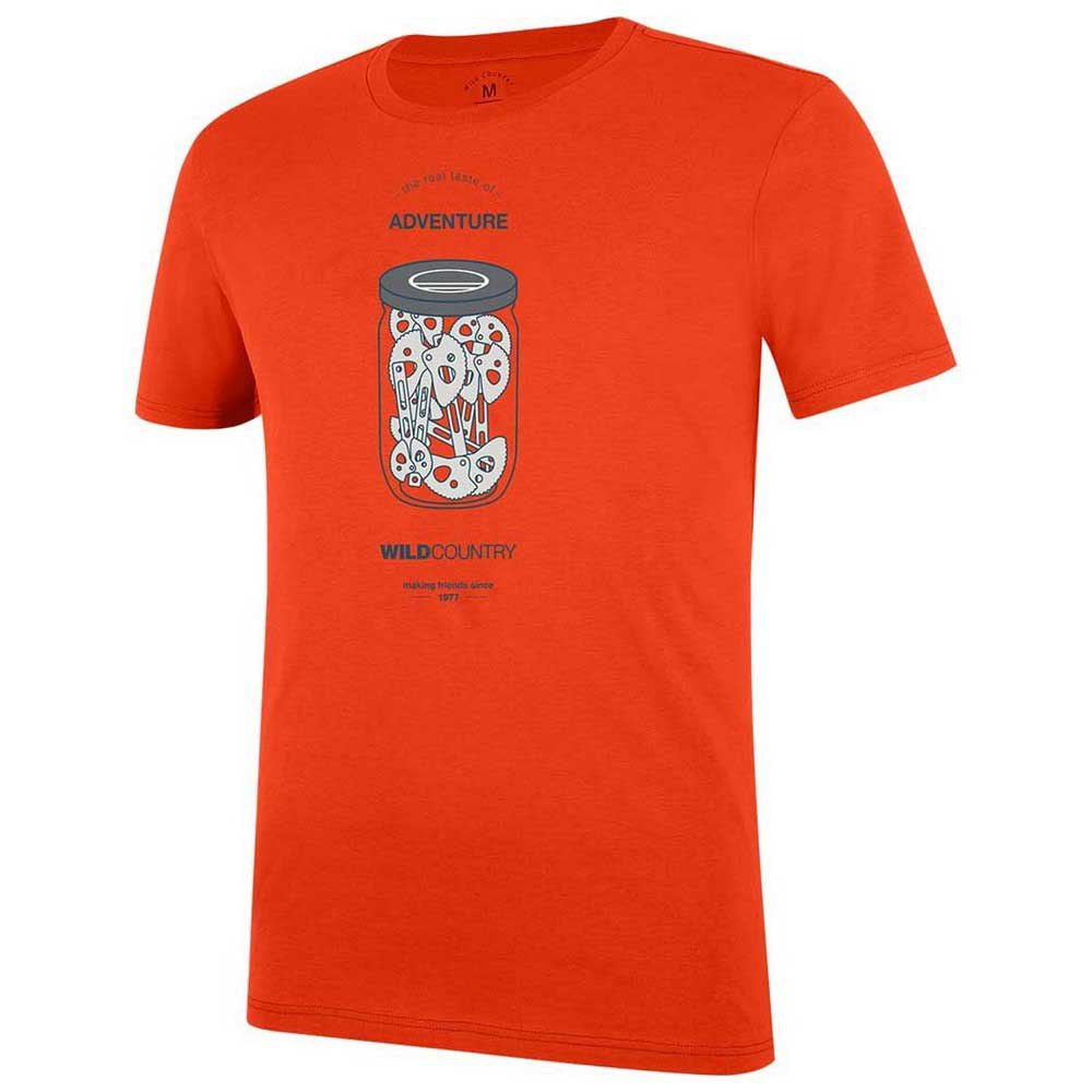 wildcountry flow short sleeve t-shirt orange s homme
