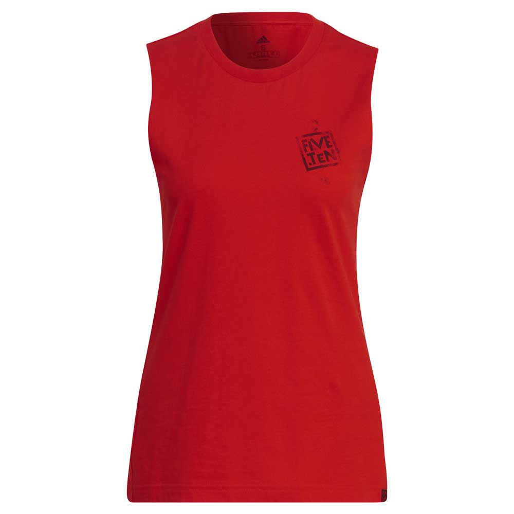 five ten stcat sleeveless t-shirt rouge xs femme