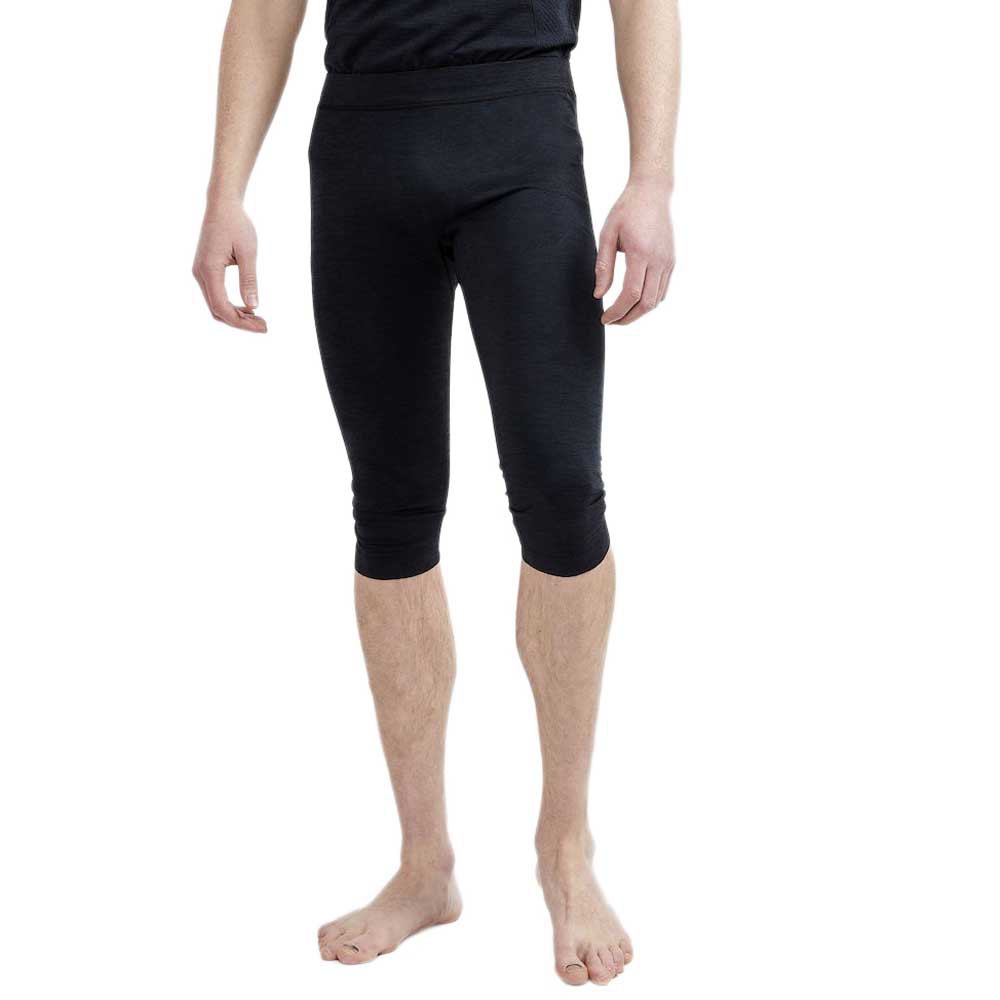 craft core dry active comfort baselayer 3/4 pants noir m homme
