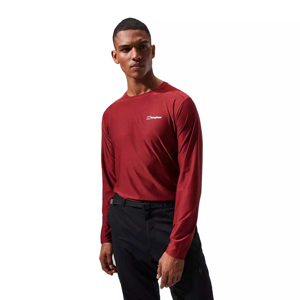 berghaus 24/7 base long sleeve t-shirt rouge l homme