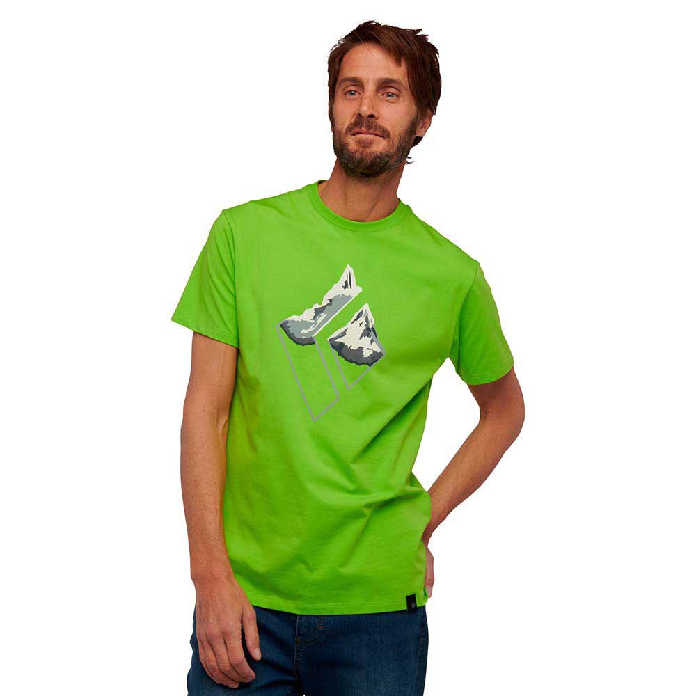 black diamond mountain logo short sleeve t-shirt vert xl homme