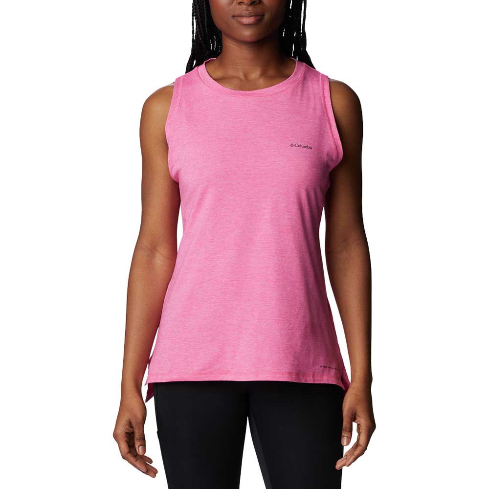 columbia sun trek sleeveless t-shirt rose s femme