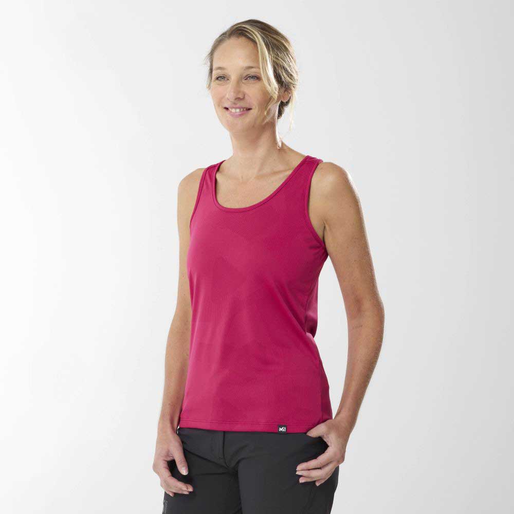millet hiking jacquard sleeveless t-shirt rose s femme