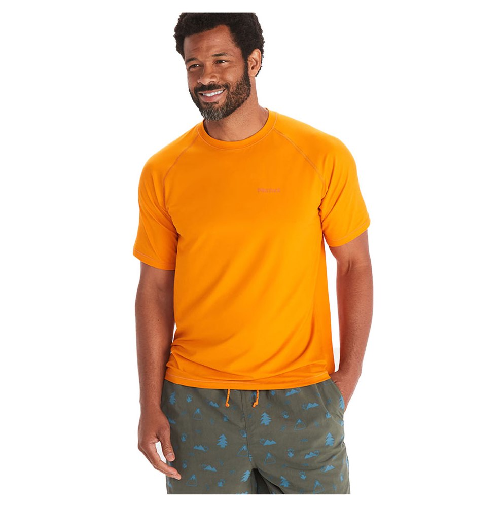 marmot windridge short sleeve t-shirt orange s homme