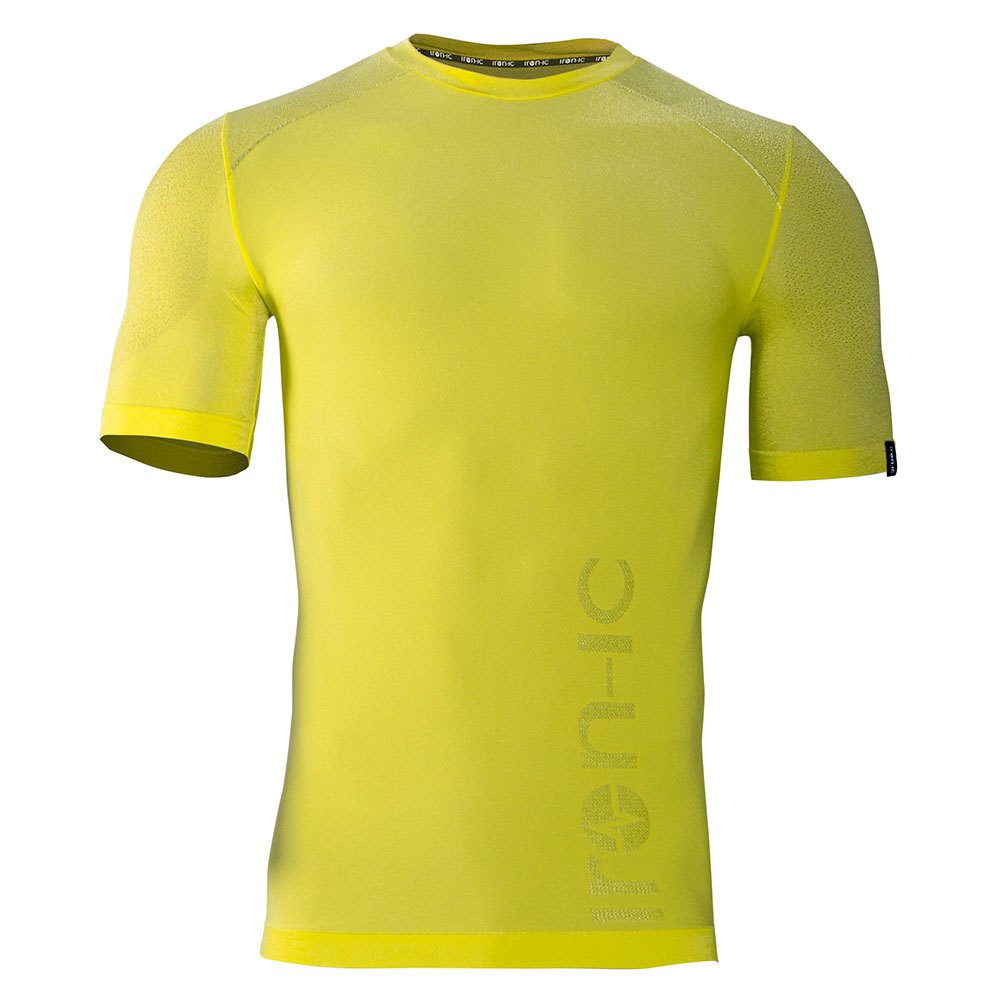 iron-ic short sleeve base layer jaune s homme