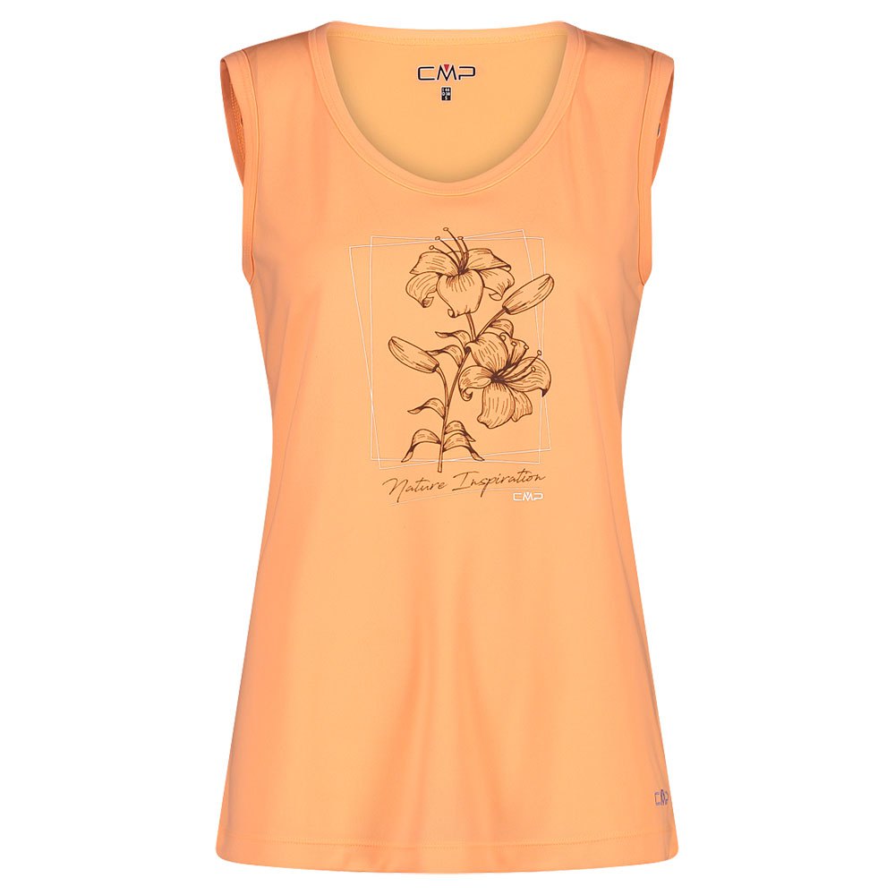 cmp 38t6666 sleeveless t-shirt orange s femme