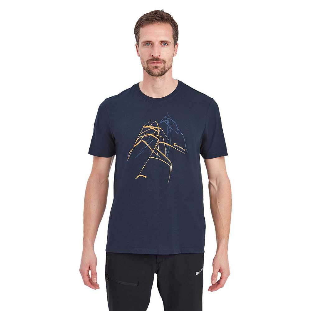 montane abstract short sleeve t-shirt bleu xl homme