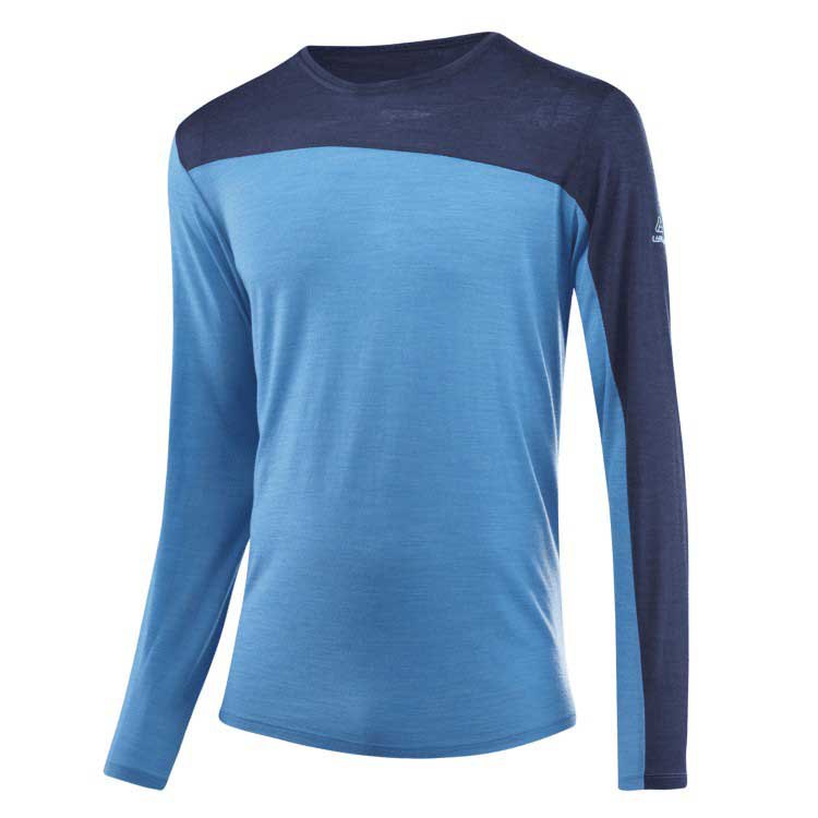 loeffler merino-tencel long sleeve t-shirt bleu 54 homme
