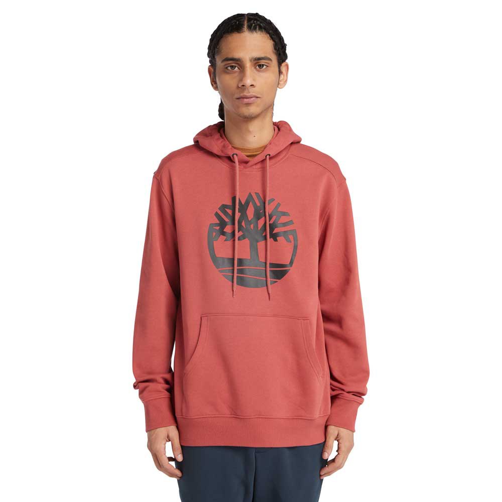 timberland core tree logo pull over hoodie orange 3xl homme