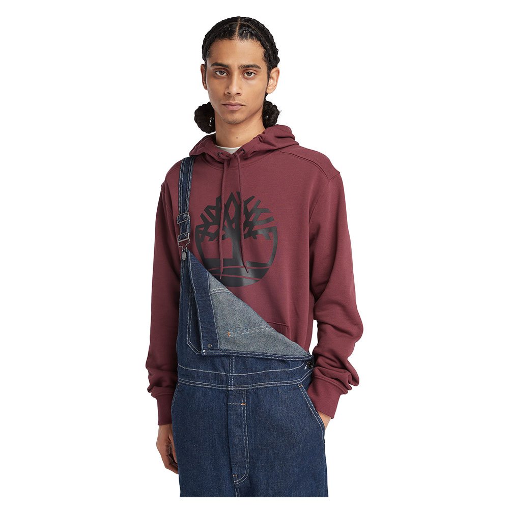 timberland core tree logo pull over hoodie rouge xl homme