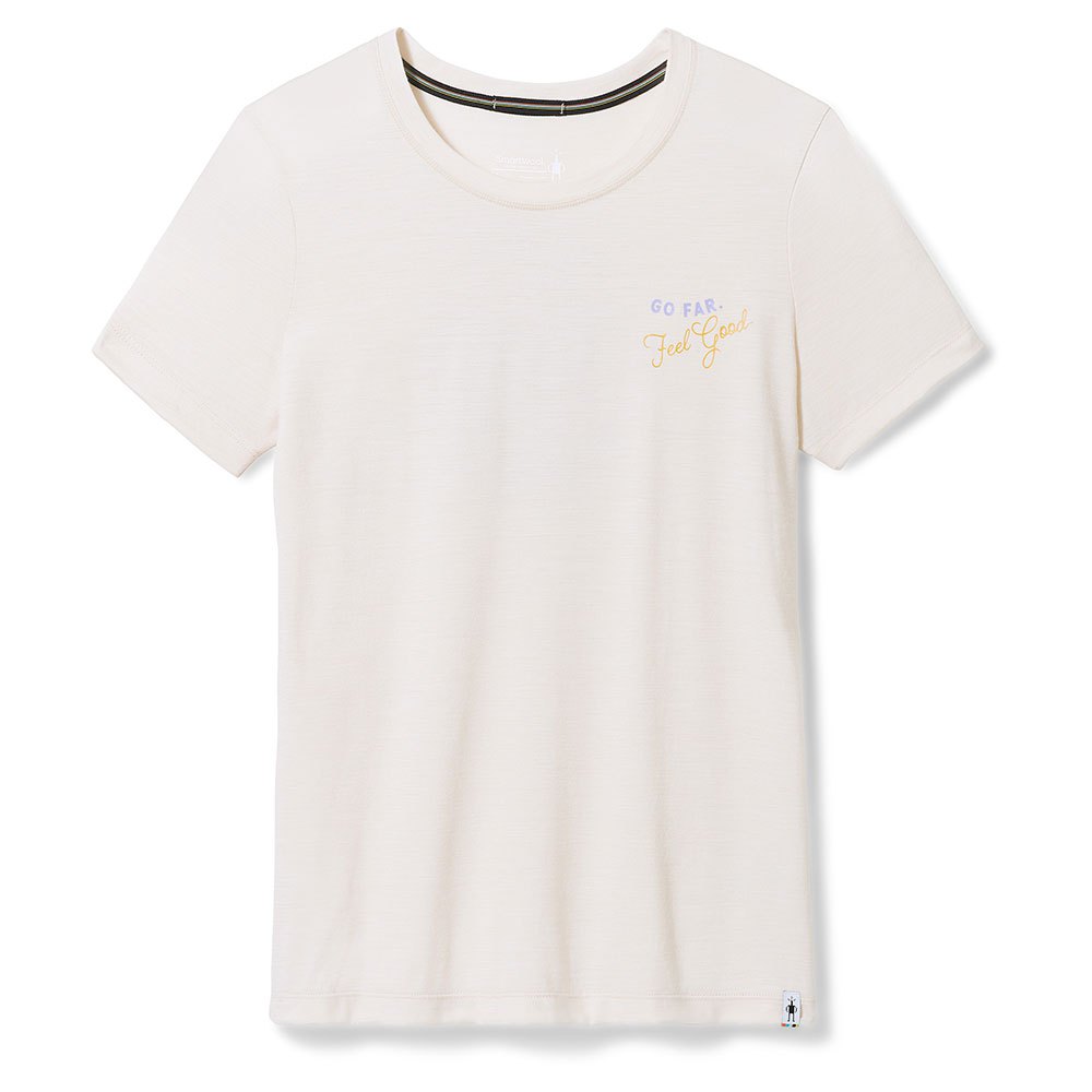 smartwool denver skyline short sleeve t-shirt beige xs femme