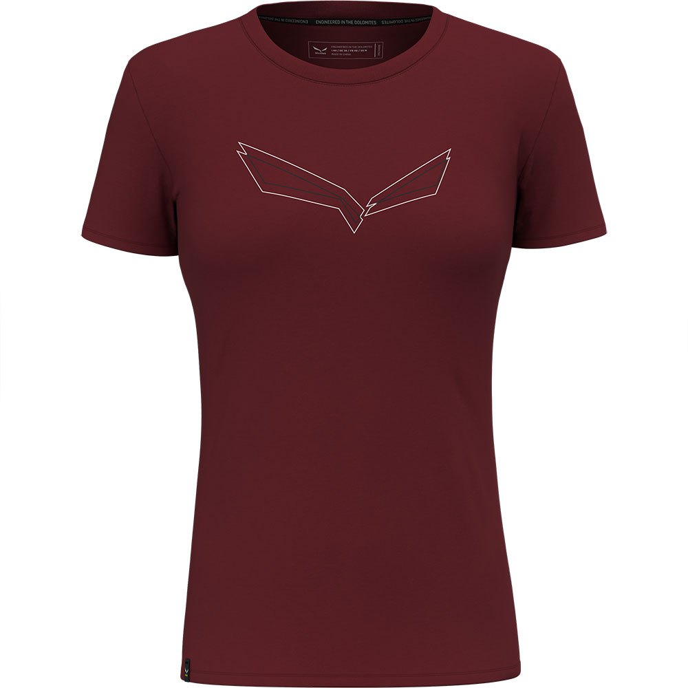 salewa pure eagle frame dry short sleeve t-shirt rouge 2xl femme