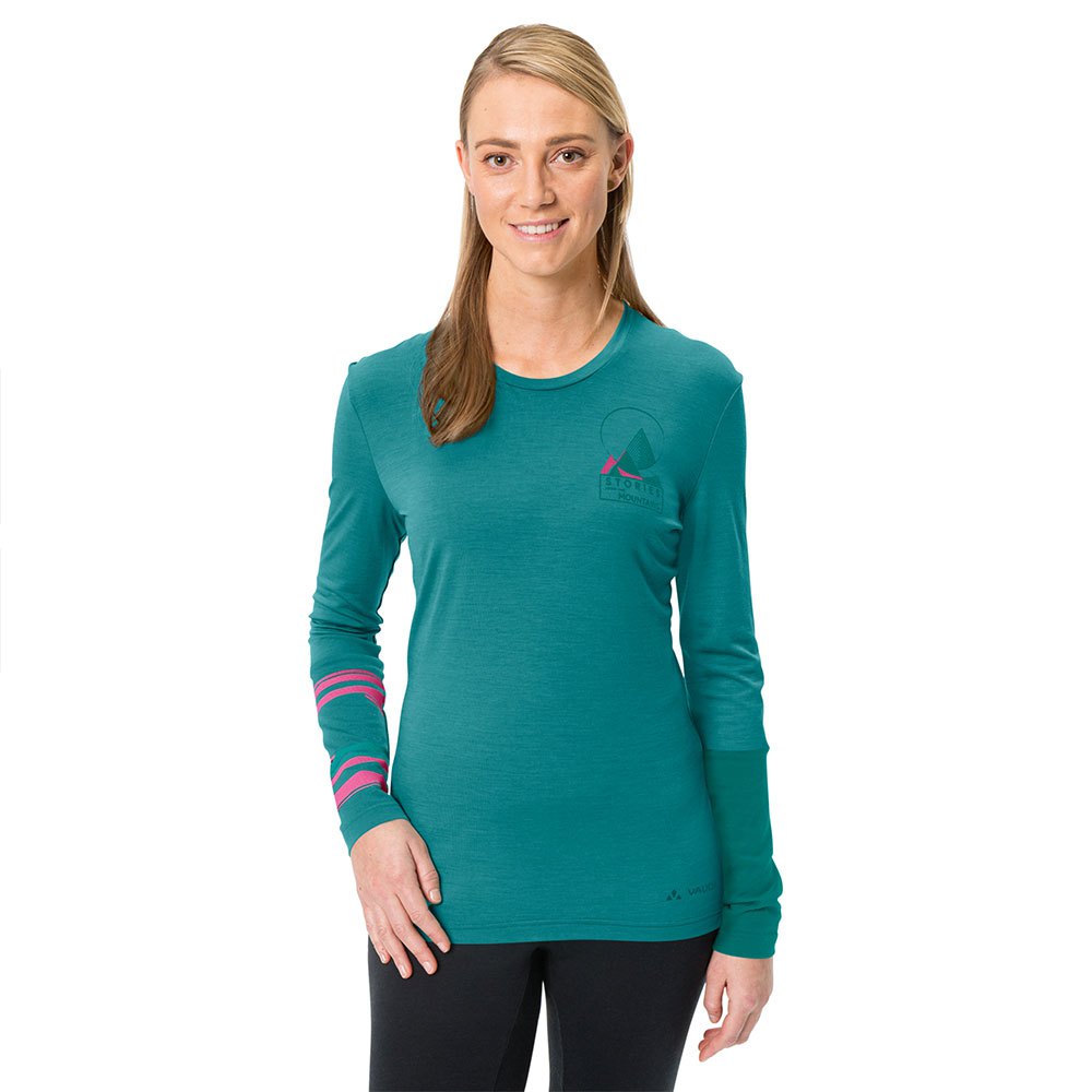 vaude monviso wool long sleeve t-shirt vert 36 femme