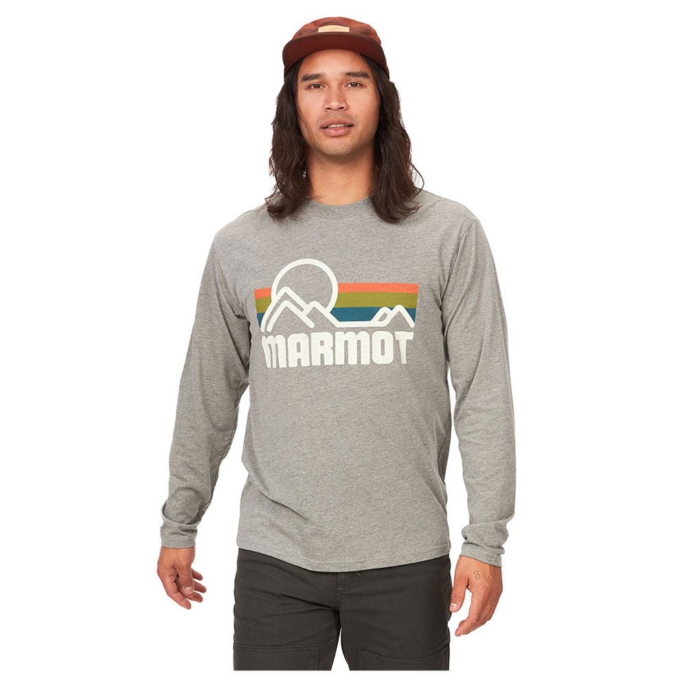 marmot coastal long sleeve t-shirt gris s homme
