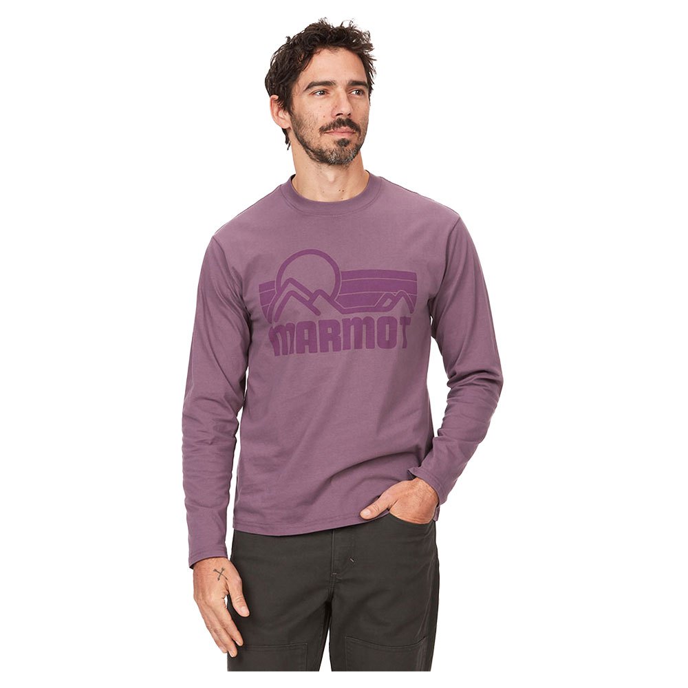 marmot coastal long sleeve t-shirt violet m homme