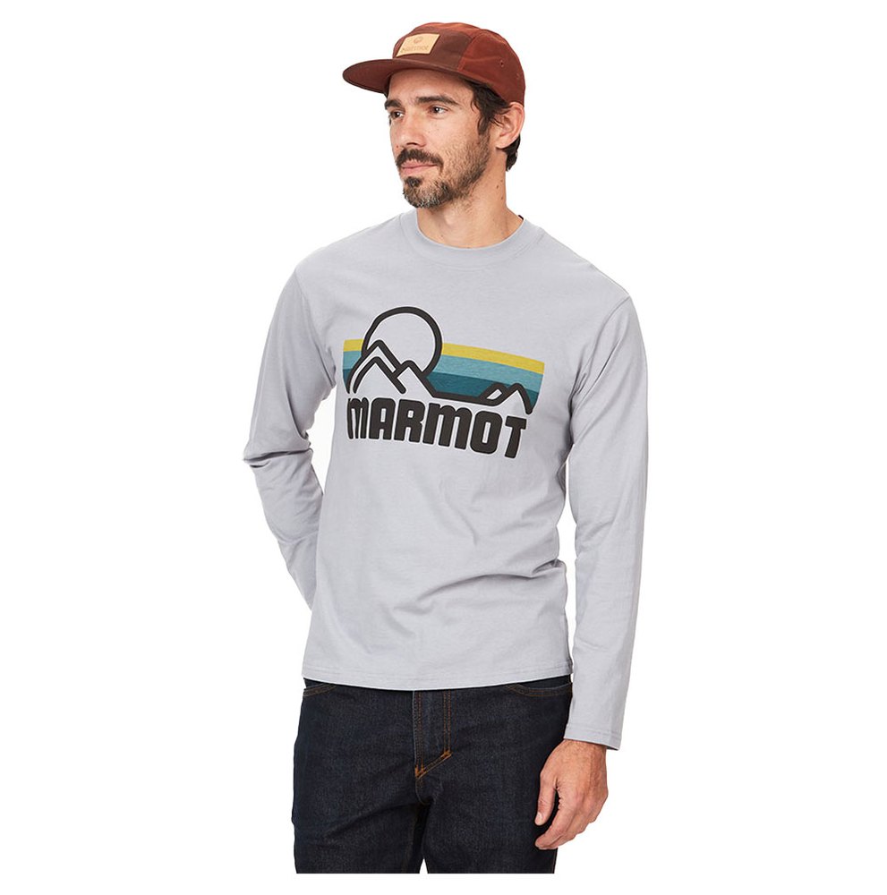 marmot coastal long sleeve t-shirt gris l homme