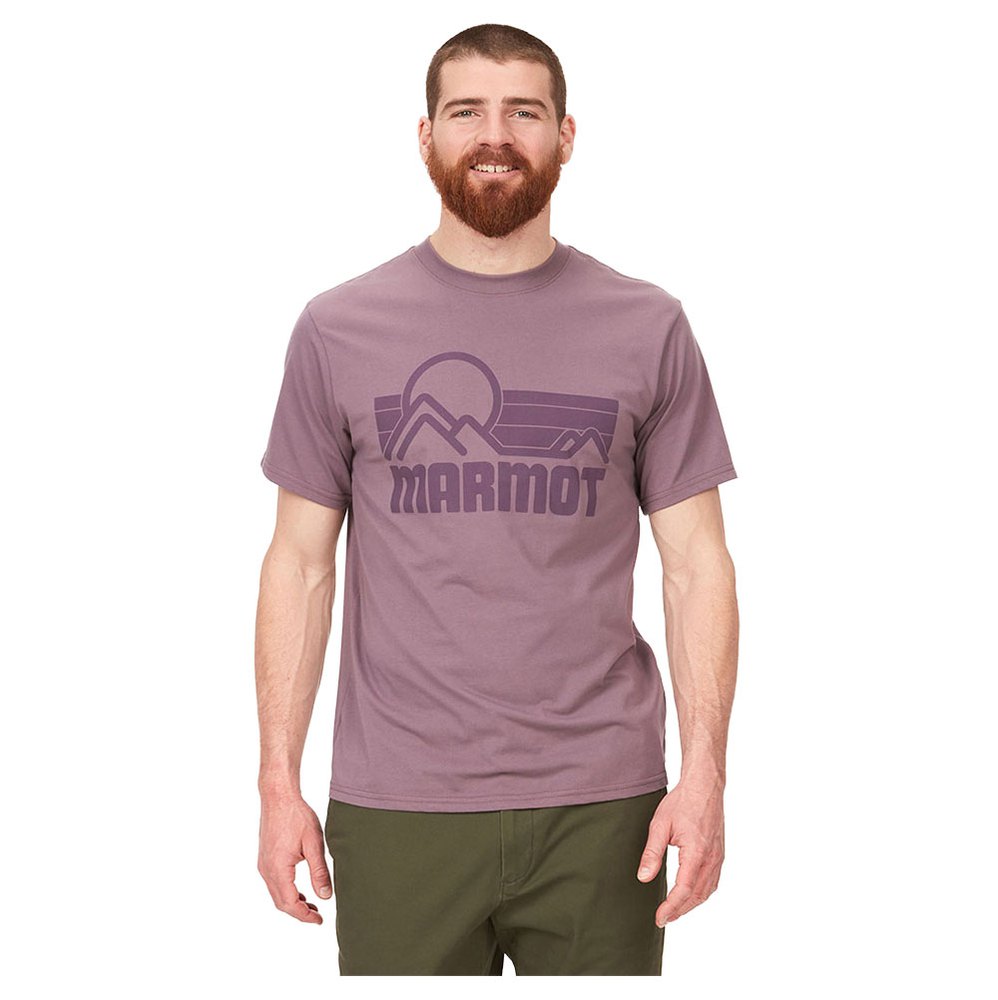 marmot coastal short sleeve t-shirt violet l homme