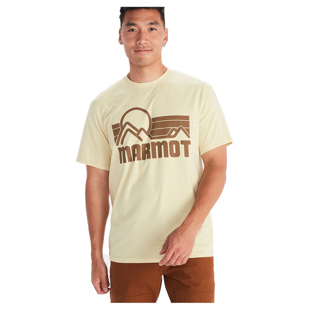 marmot coastal short sleeve t-shirt beige s homme