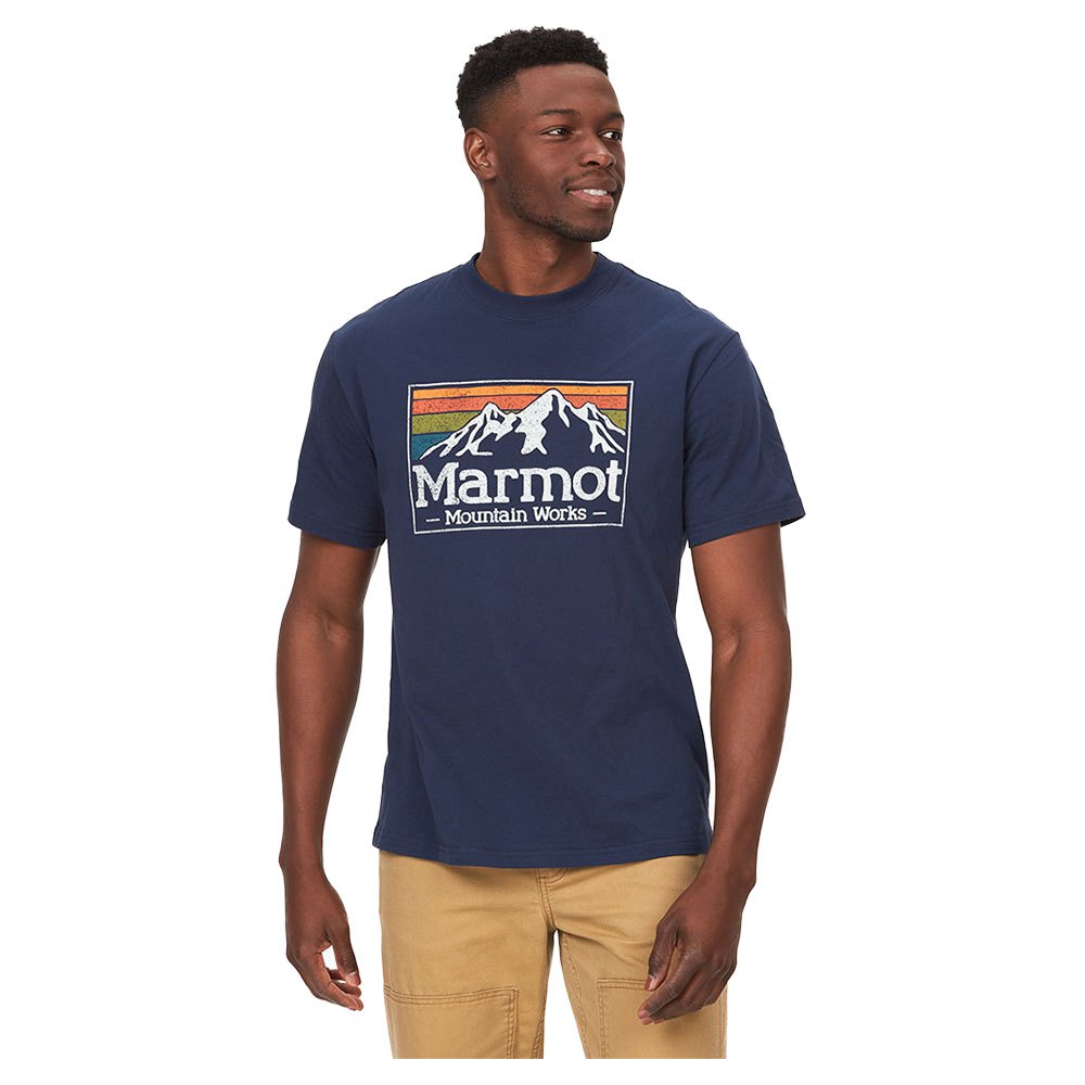 marmot mmw gradient short sleeve t-shirt bleu 2xl homme