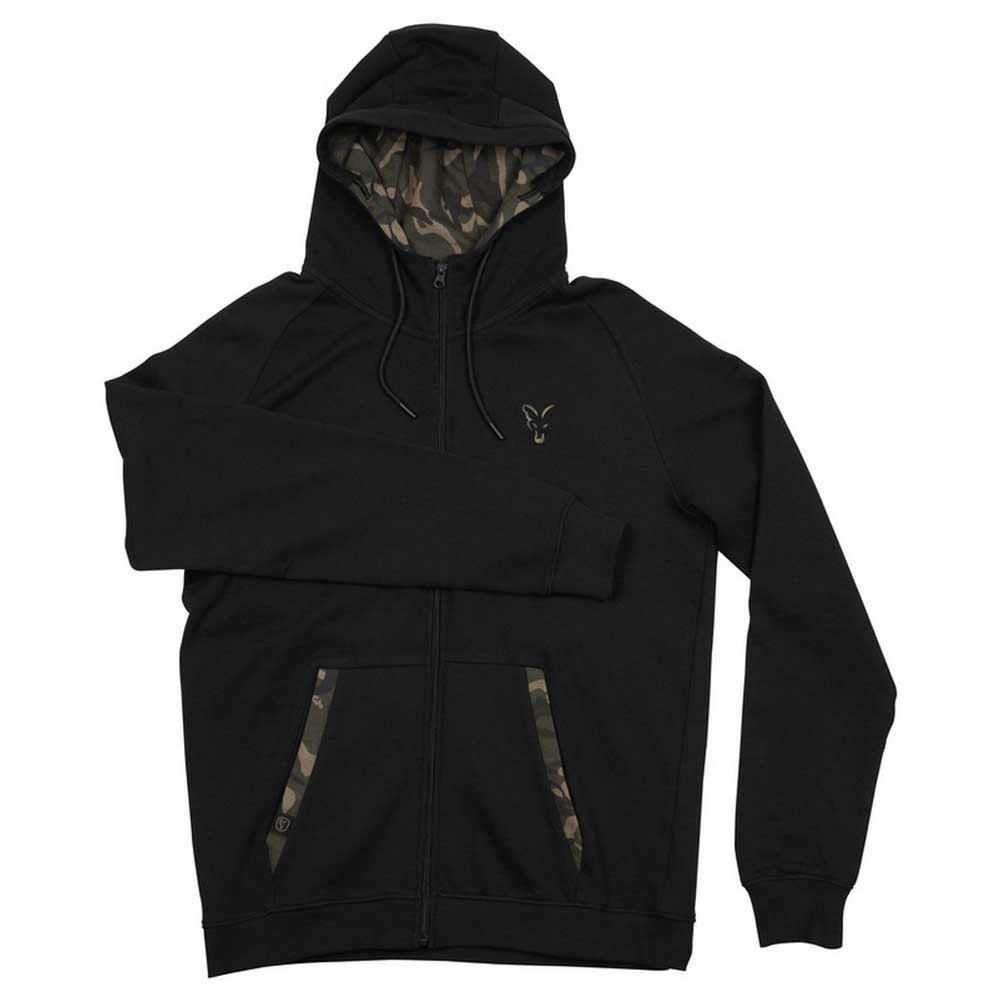 fox international print zip hoodie noir s homme