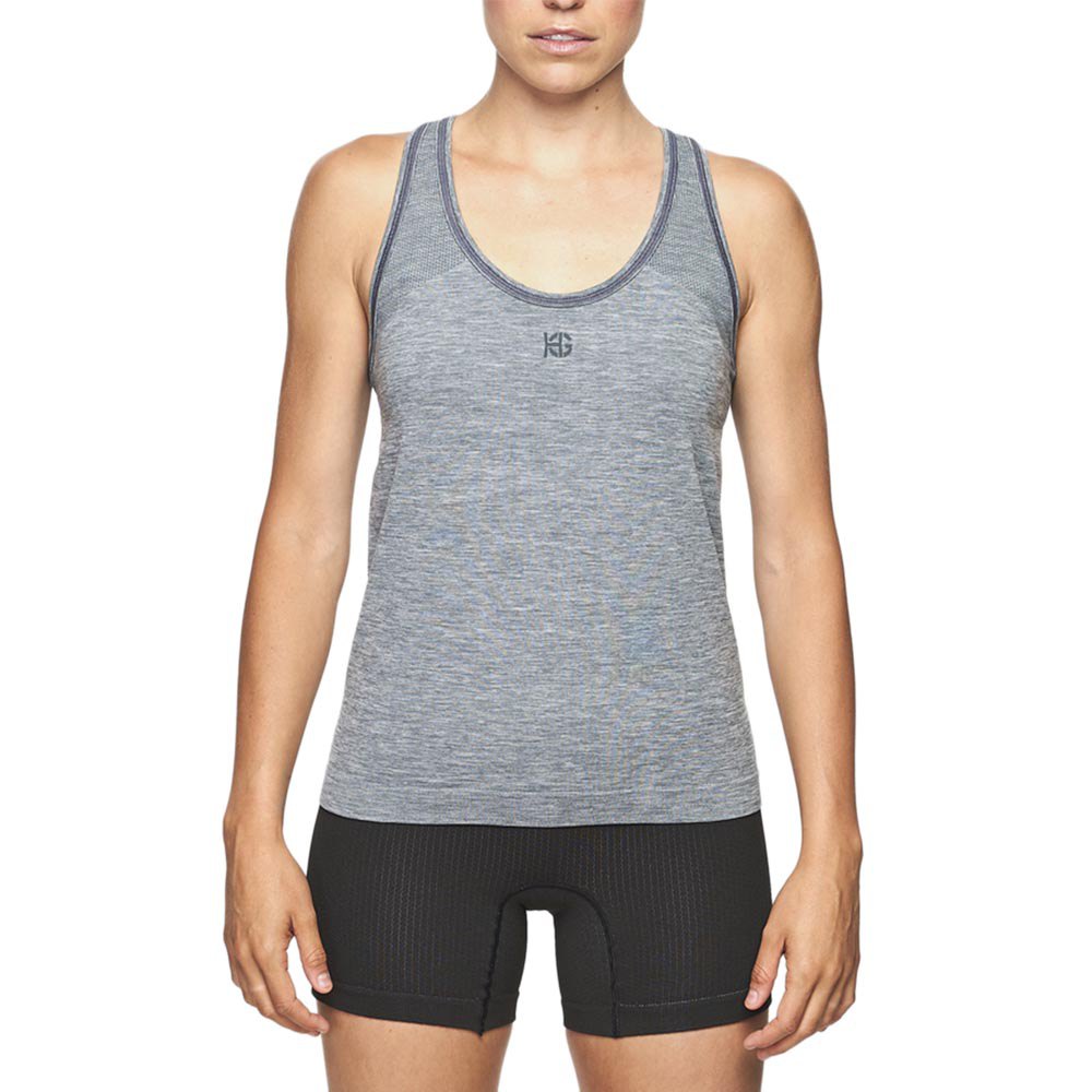 sport hg flow jaspe design sleeveless t-shirt gris l femme