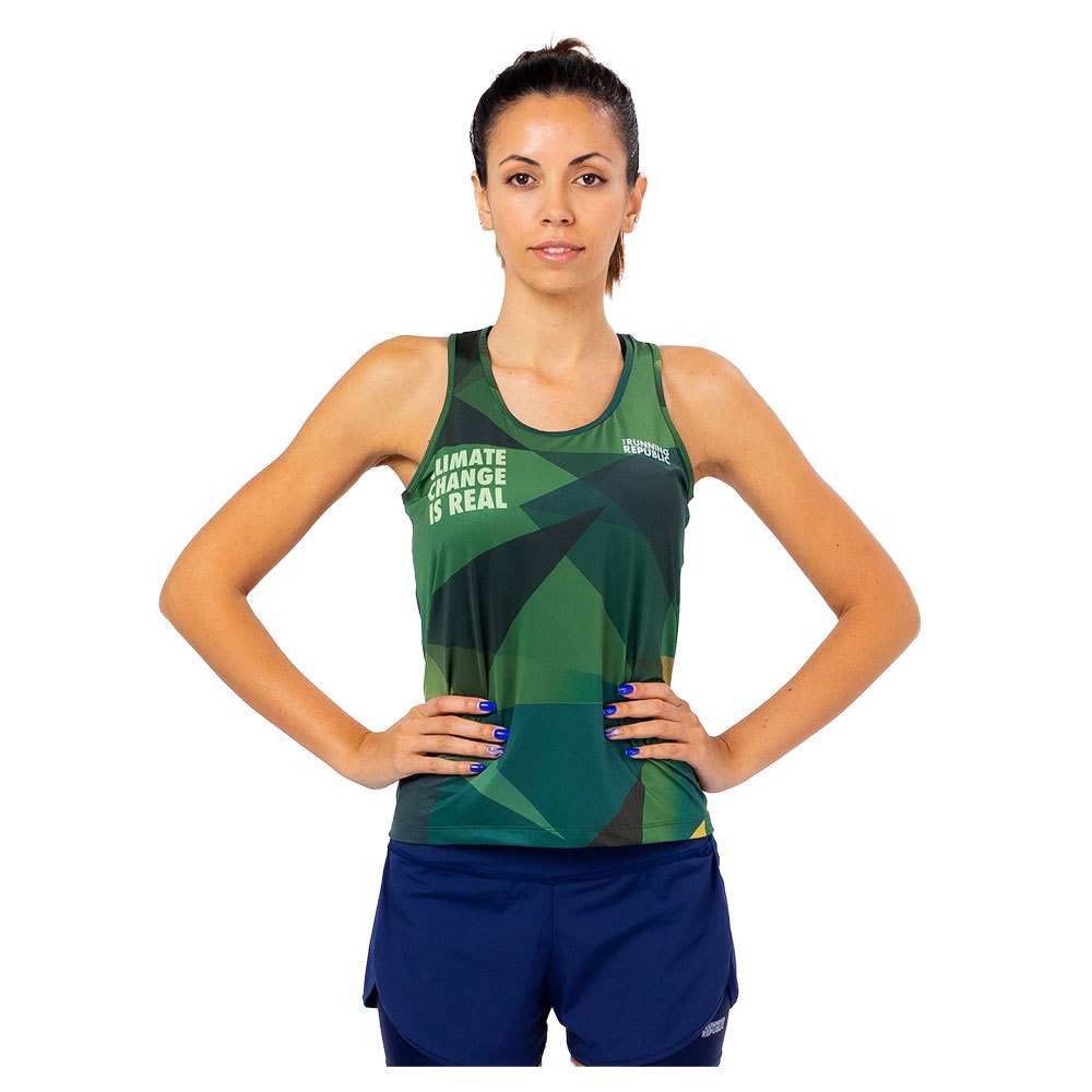 the running republic ultra light 2.0 sleeveless t-shirt vert l femme
