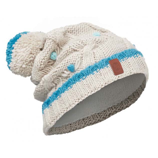 buff ® knitted&polar junior beanie blanc,bleu  garçon