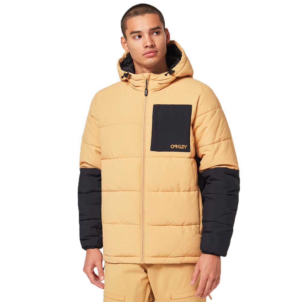 oakley apparel tahoe puffy rc jacket beige,orange l homme