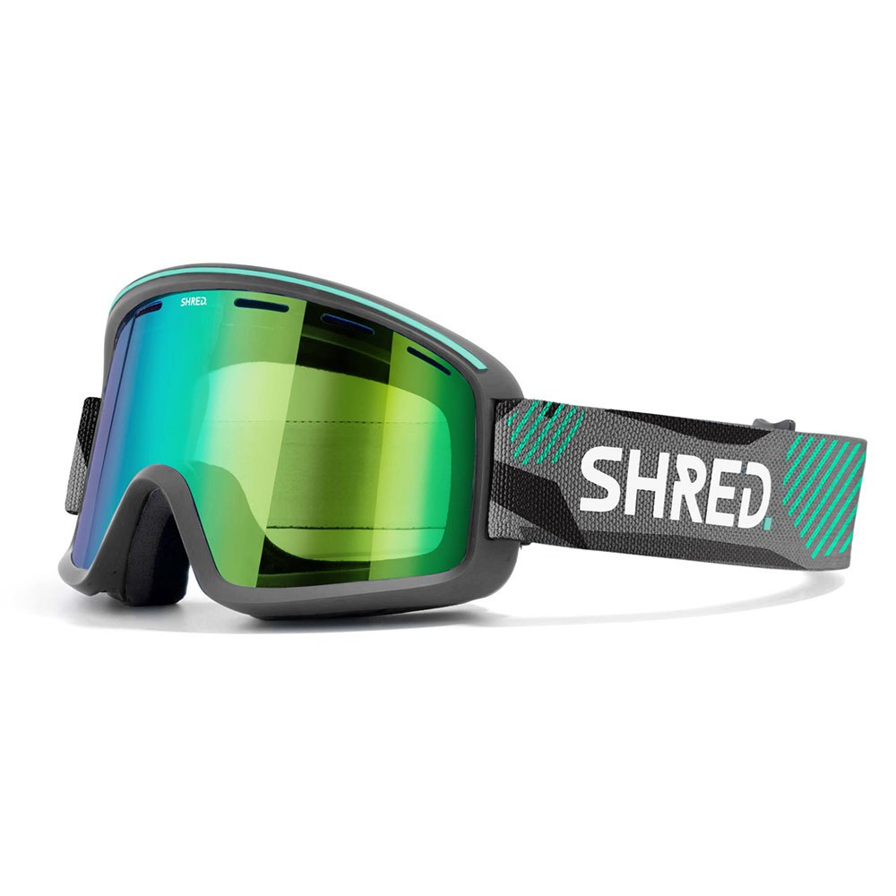 shred monocle ski goggles vert cbl plasma mirror/cat3