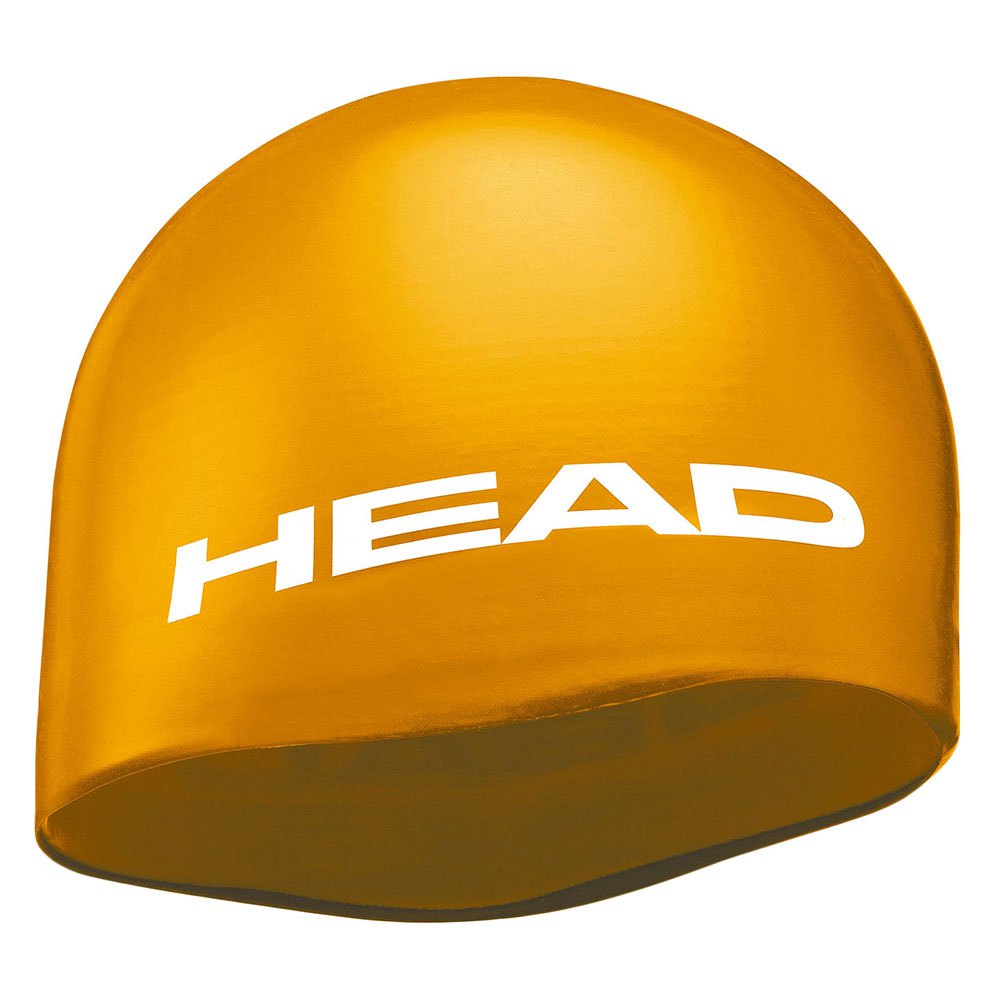 head swimming silicone moulded swimming cap orange
